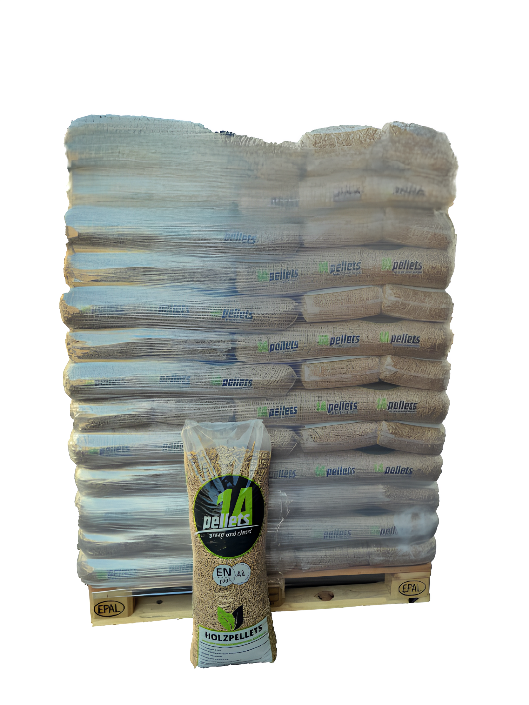 Premium Wood PELLETS - 1A PELLETS - Sac de 15 kg de granulés